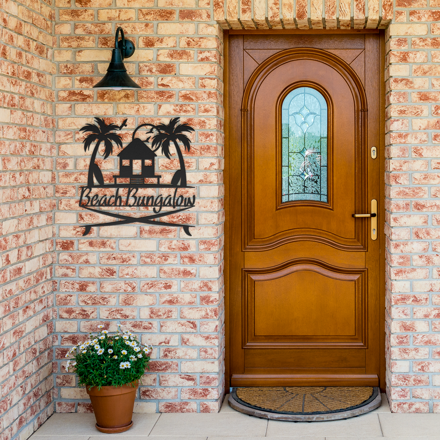 Beach_Bungalow_Die-Cut_Metal_Sign__A__Black_Brick_Entrance_Mockup.png