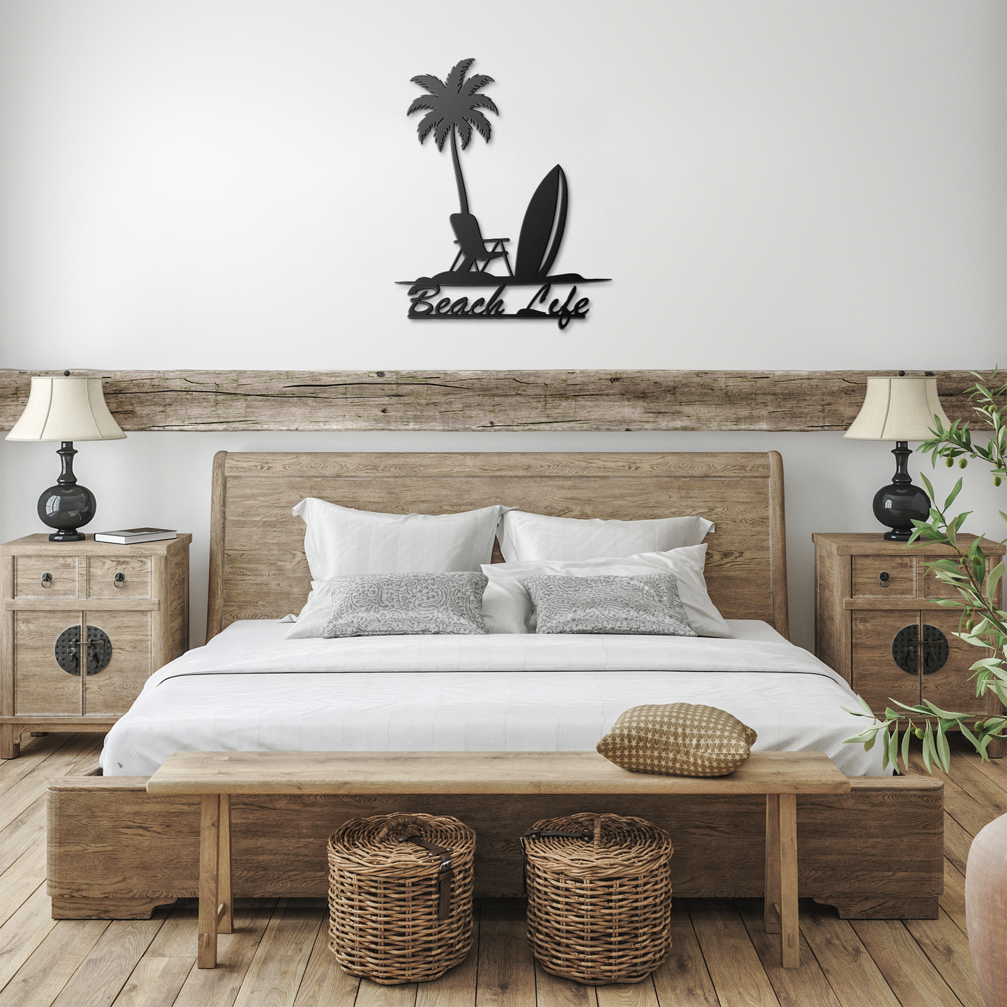 Beach_Life_Die-Cut_Metal_Wall_Art_Black_Farmhouse_Bedroom_Mockup.png