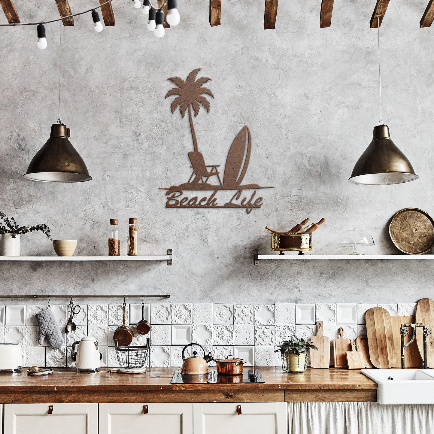 Beach_Life_Die-Cut_Metal_Wall_Art_Copper_Rustic_Kitchen_Mockup.png