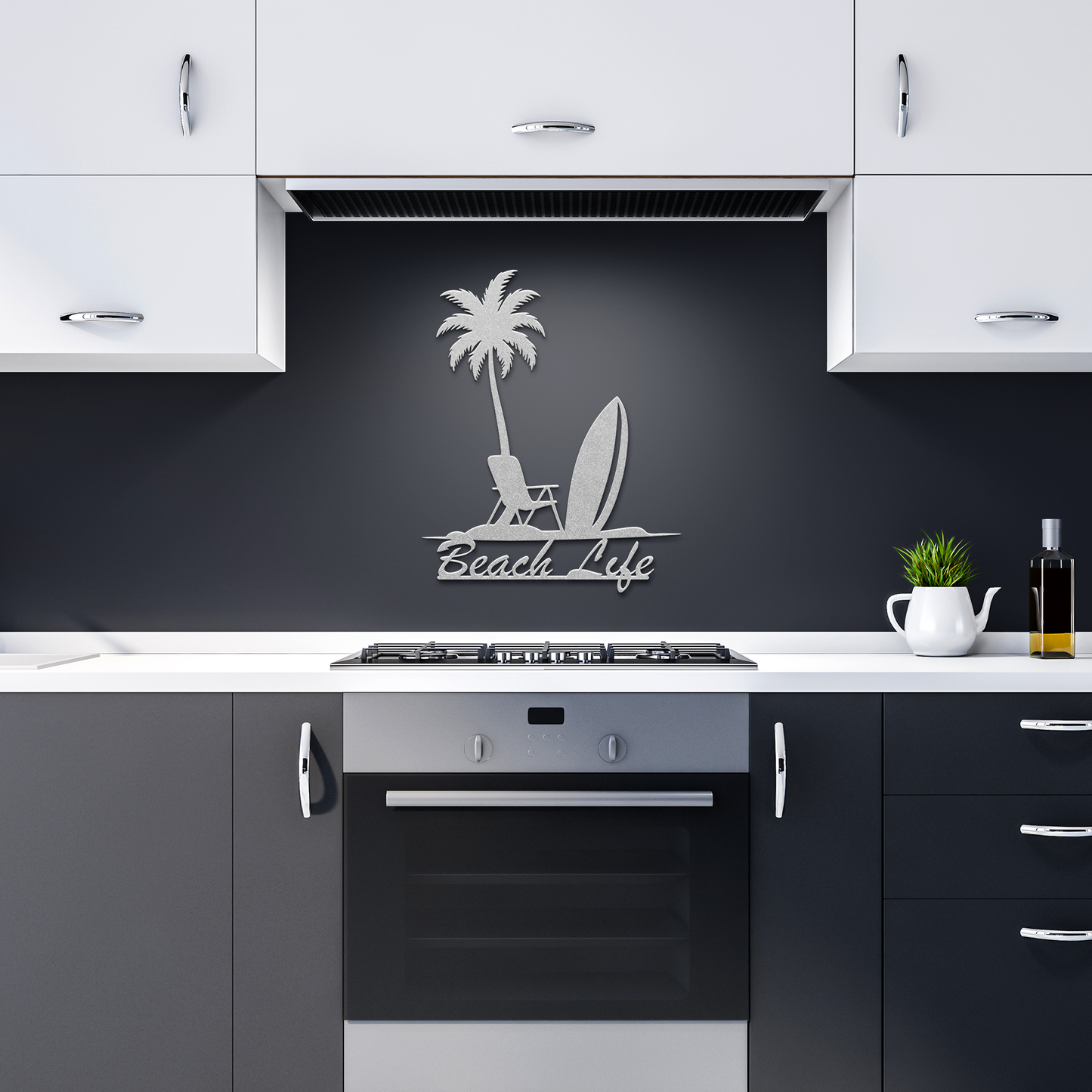Beach_Life_Die-Cut_Metal_Wall_Art_Silver_Dark_Kitchen_Mockup.png