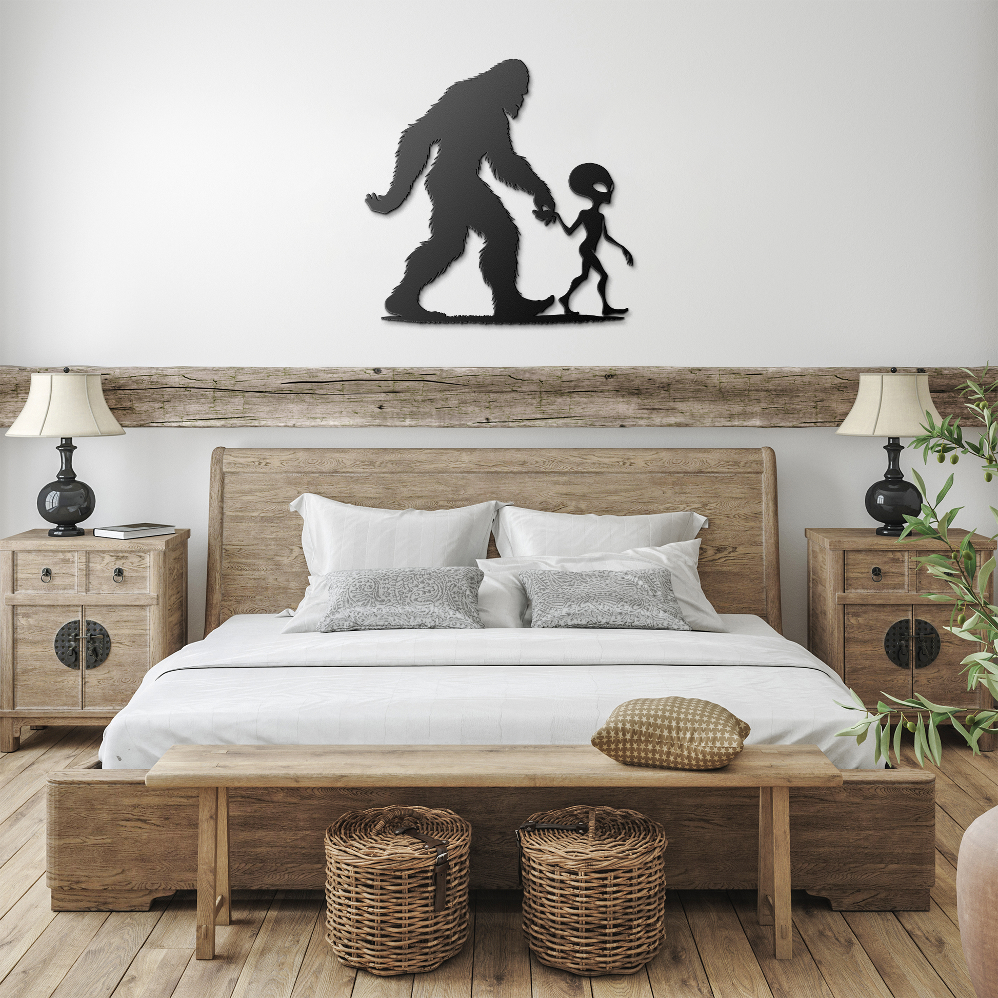 Bigfoot_and_Alien_Metal_Wall_Art_-_Fun_U_Black_Farmhouse_Bedroom_Mockup.png
