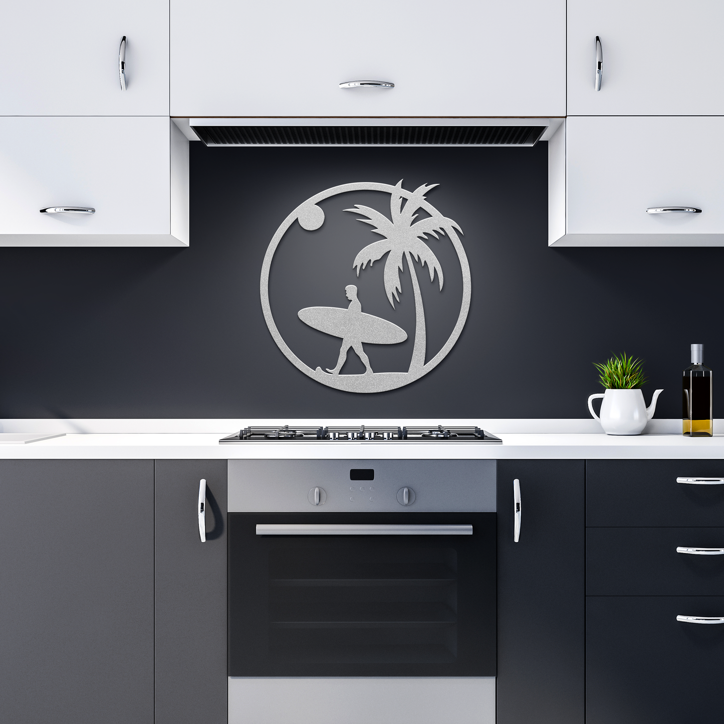 Coastal_Surfer_Paradise_Metal_Wall_Art_Silver_Dark_Kitchen_Mockup.png