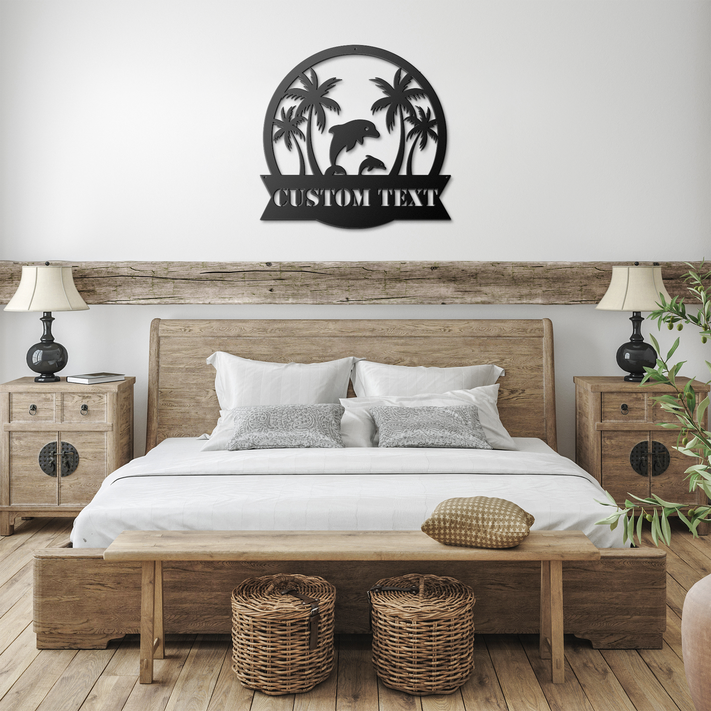 Custom_Dolphin_Scene_Metal_Sign__Pers_Black_Farmhouse_Bedroom_Mockup.png