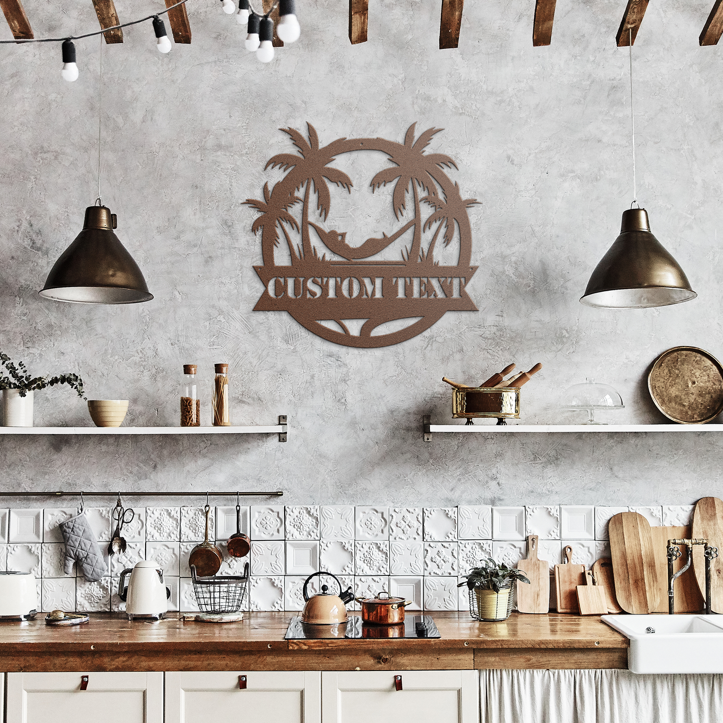 Custom_Hammock_Retreat_Metal_Sign__Pe_Copper_Rustic_Kitchen_Mockup.png