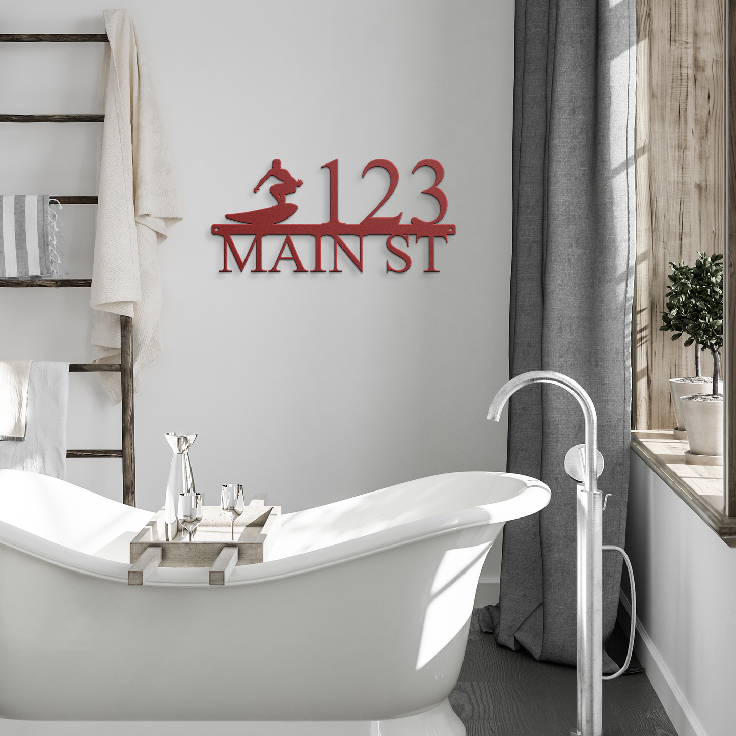 Custom_Surfer_Address_Sign_-_Personalize_Red_Modern_Bathroom_Mockup.png