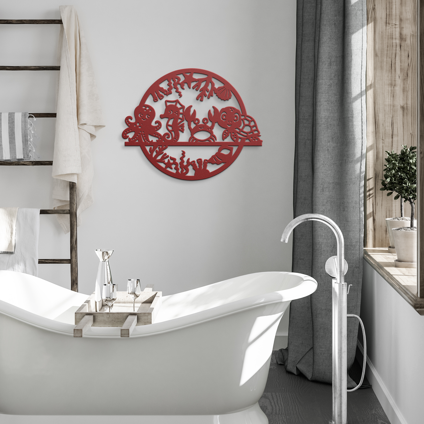 Cute_Ocean_Animals_Metal_Wall_Art__Co_Red_Modern_Bathroom_Mockup.png