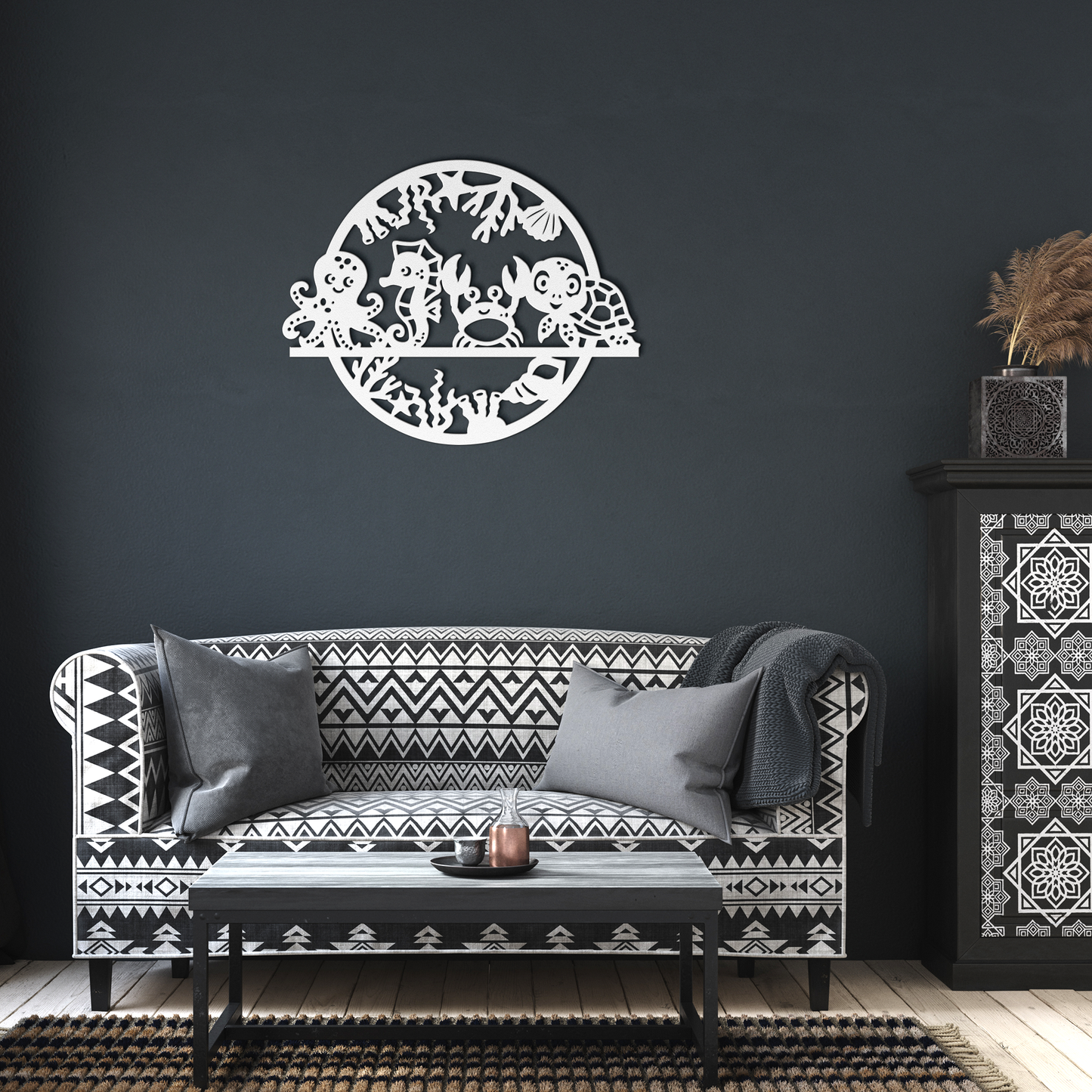 Cute_Ocean_Animals_Metal_Wall_Art__Co_White_Dark_Living_Room_Mockup.png