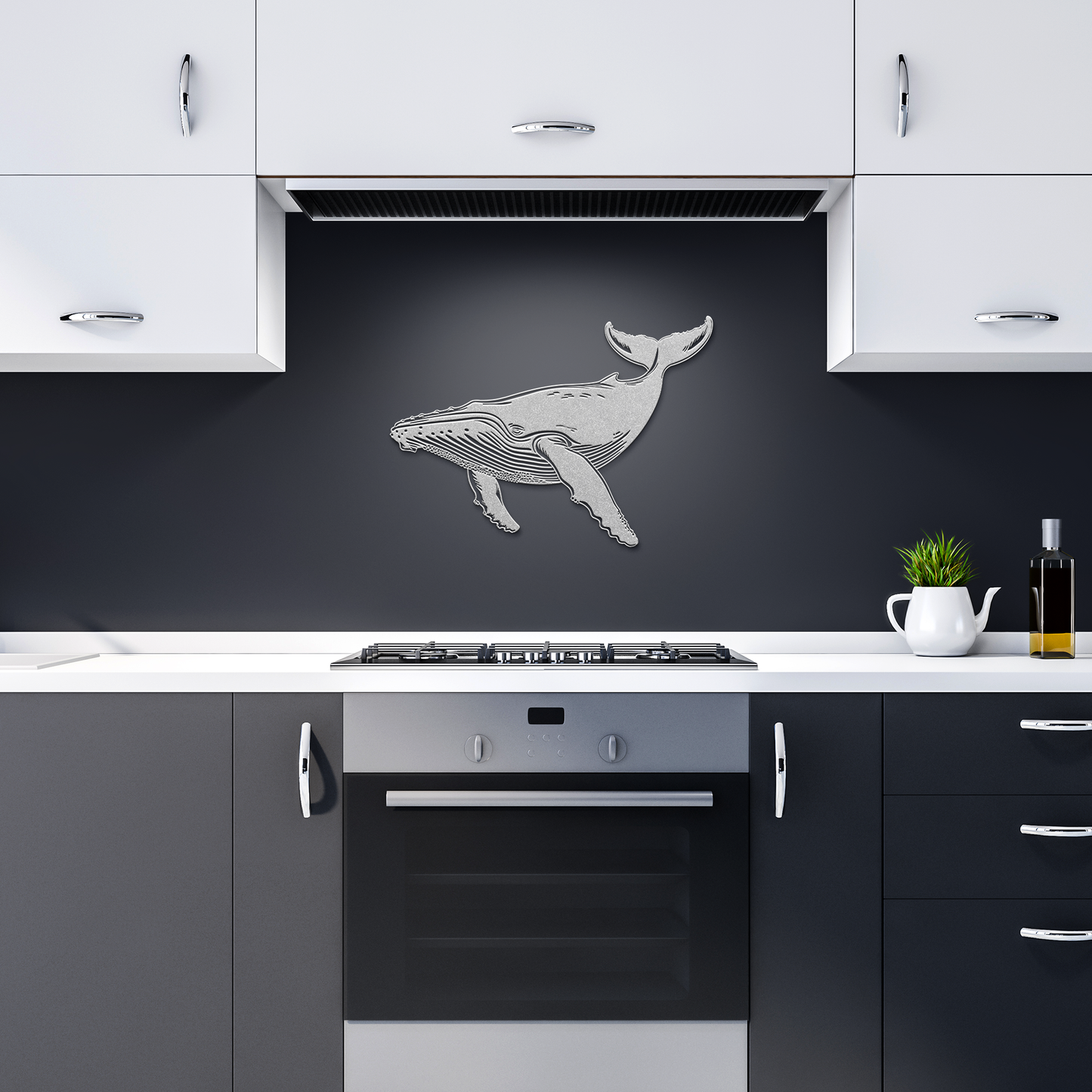 Humpback_Whale_Metal_Wall_Art__Coasta_Silver_Dark_Kitchen_Mockup.png