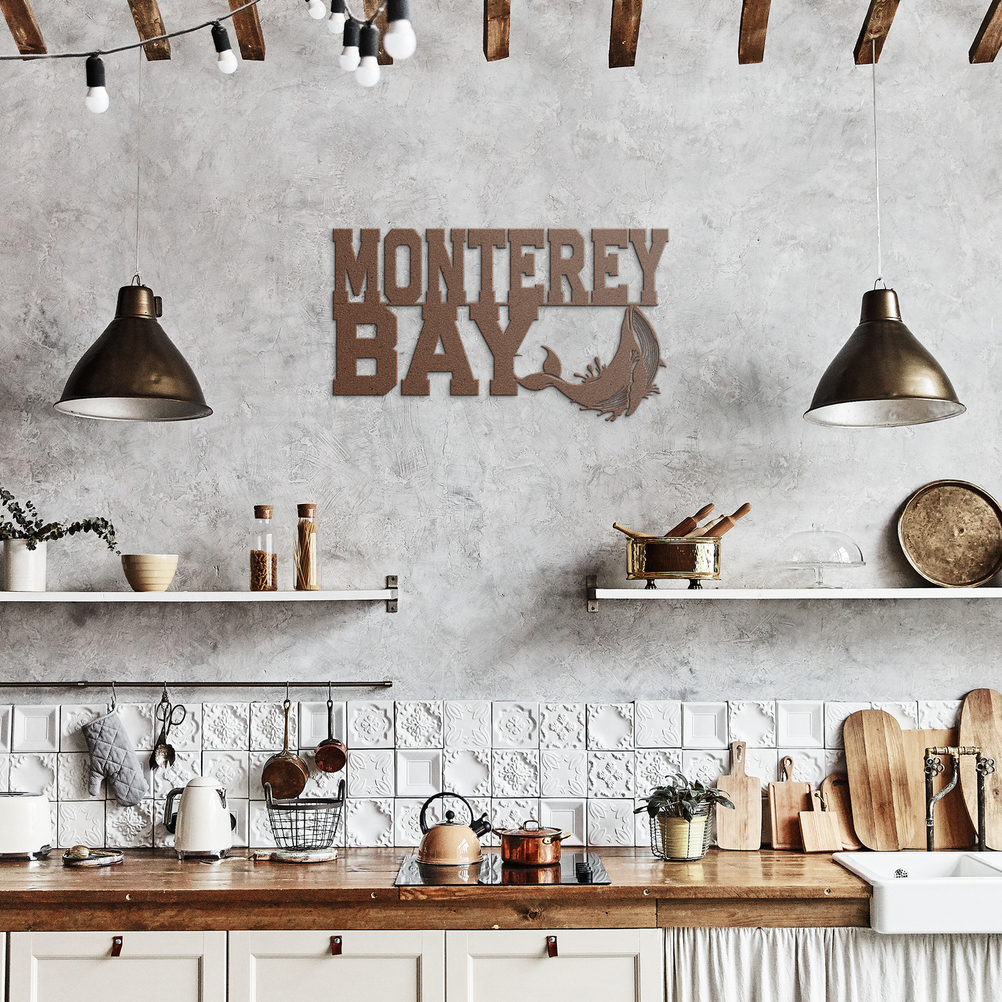 Monterey_Bay_Humpback_Whale_Metal_Wall_A_Copper_Rustic_Kitchen_Mockup.png