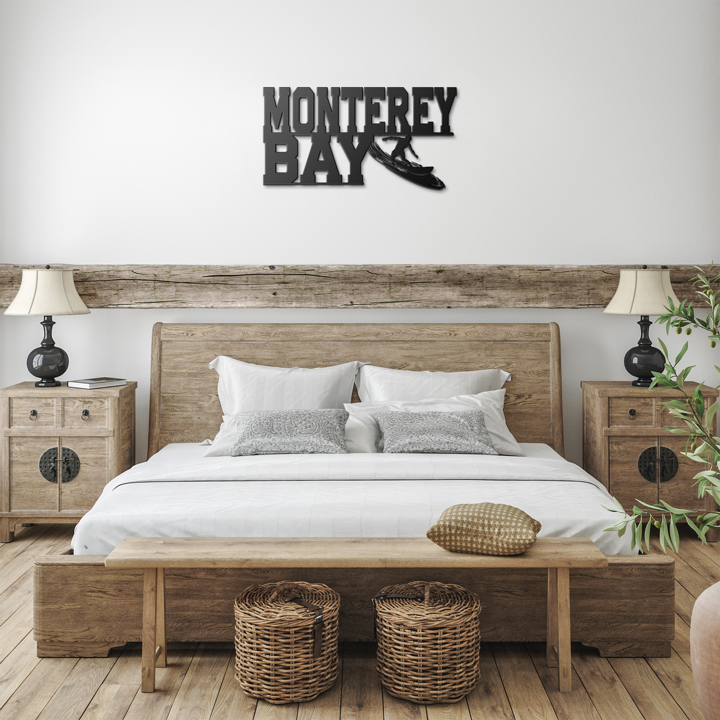 Monterey_Bay_Surfer_Metal_Wall_Art__C_Black_Farmhouse_Bedroom_Mockup.png