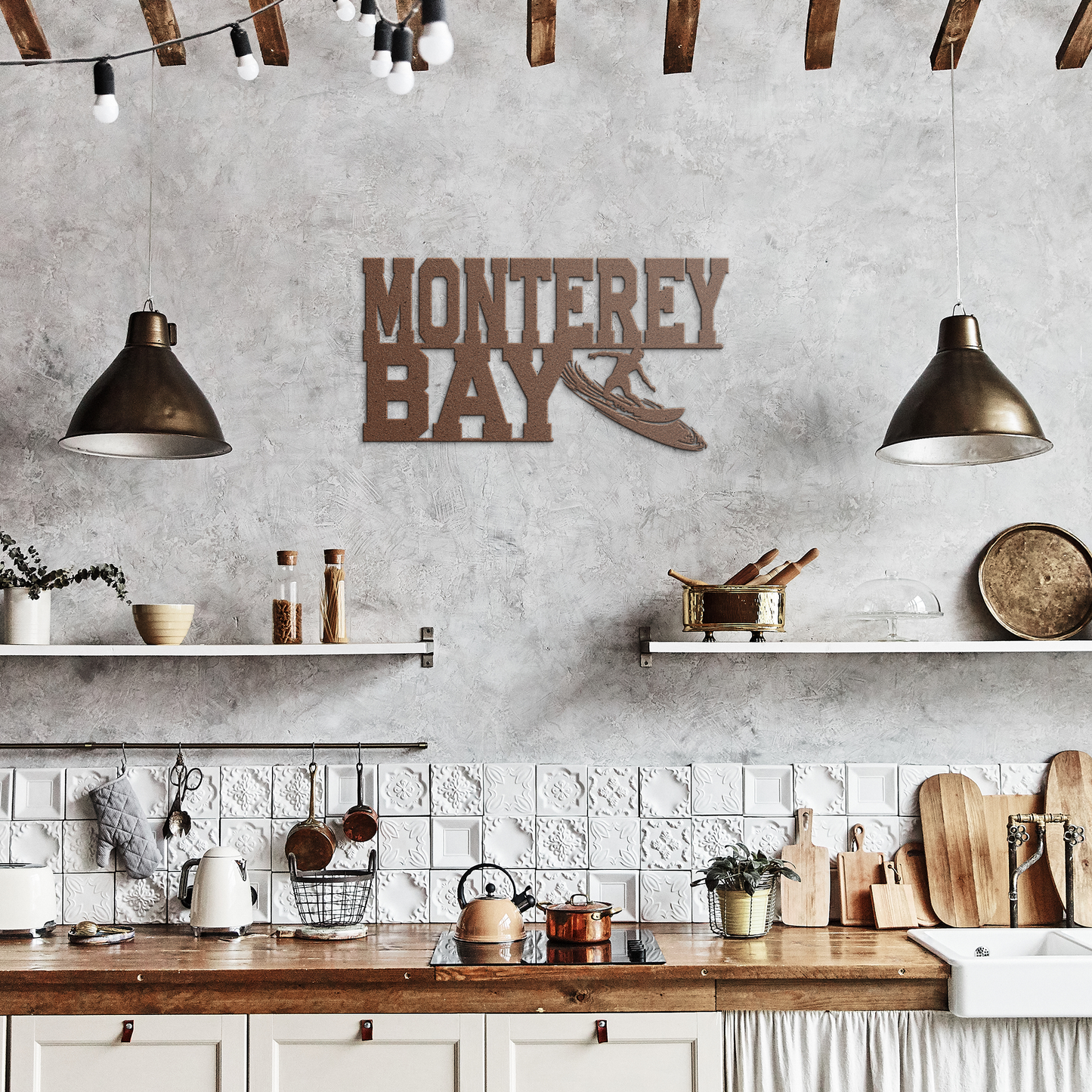 Monterey_Bay_Surfer_Metal_Wall_Art__C_Copper_Rustic_Kitchen_Mockup.png