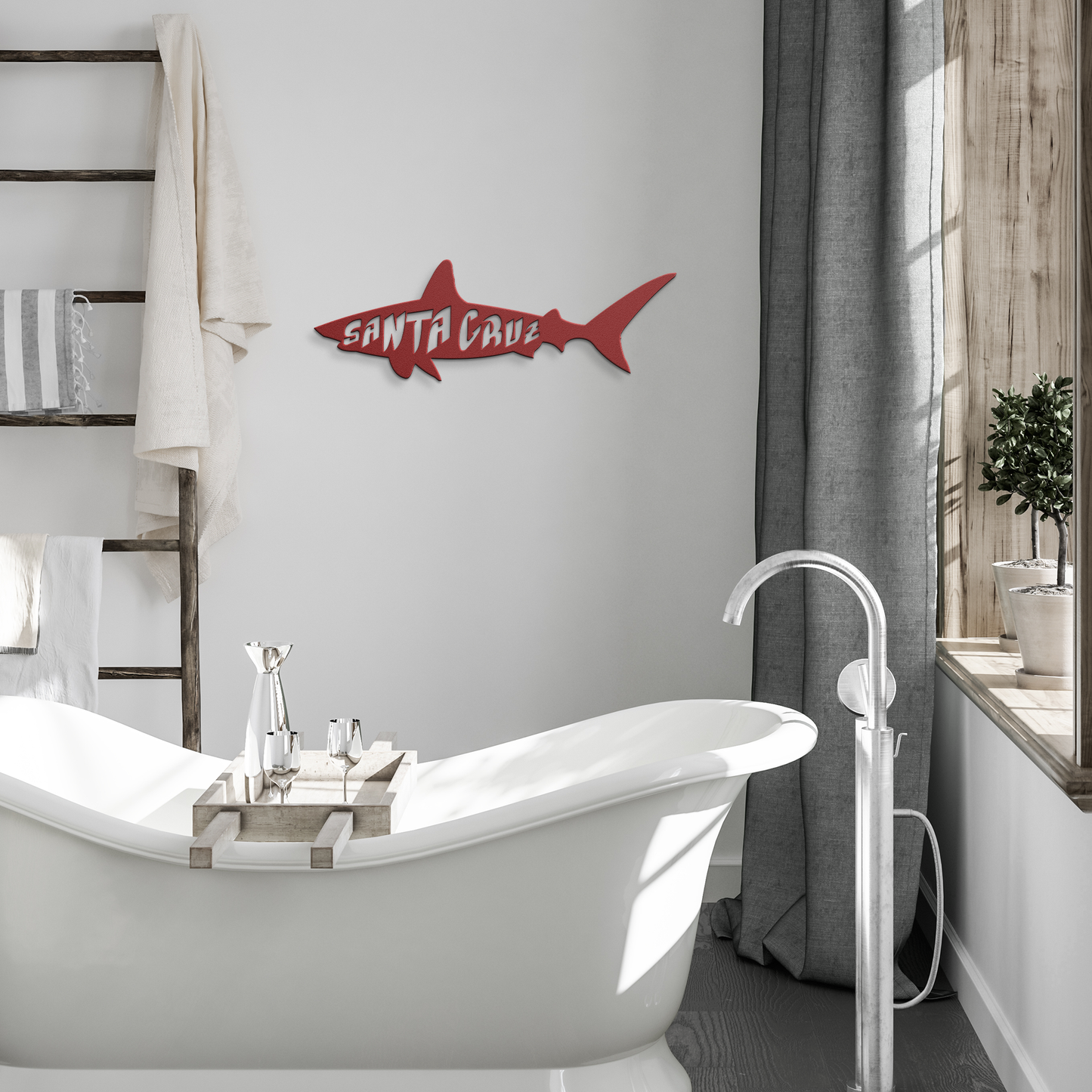 Santa_Cruz_Shark_Metal_Wall_Art__Cust_Red_Modern_Bathroom_Mockup.png