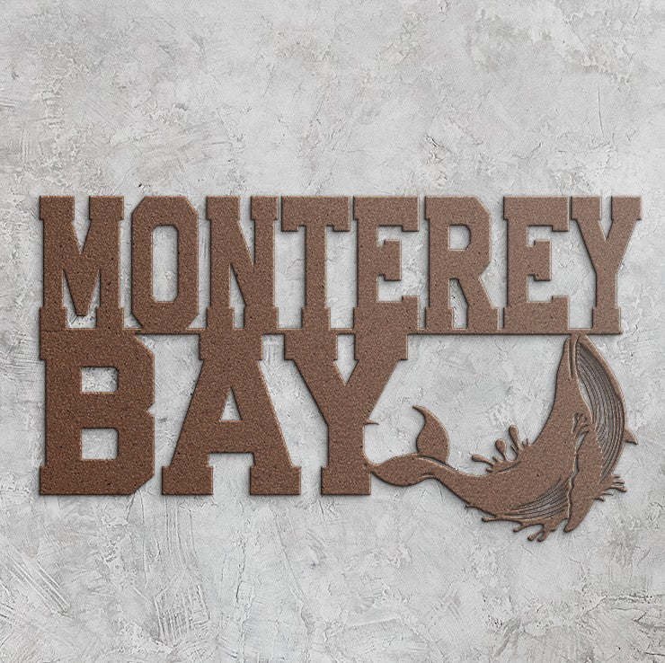Monterey Bay Humpback Whale Metal Wall Art β Customizable Coastal Decor for Beach Homes & Ocean Lovers