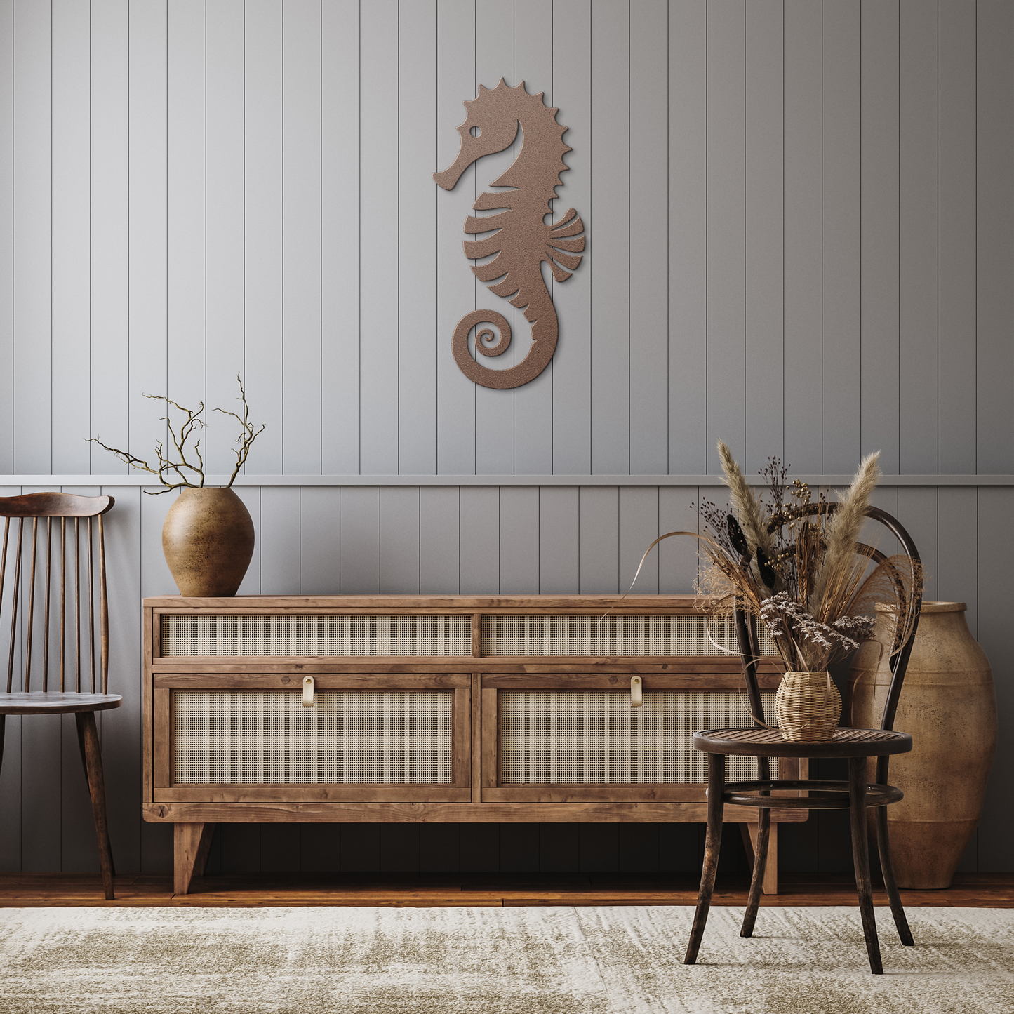 Seahorse_Metal_Wall_Art__Elegant_Coas_Copper_Rustic_Hallway_Mockup.png