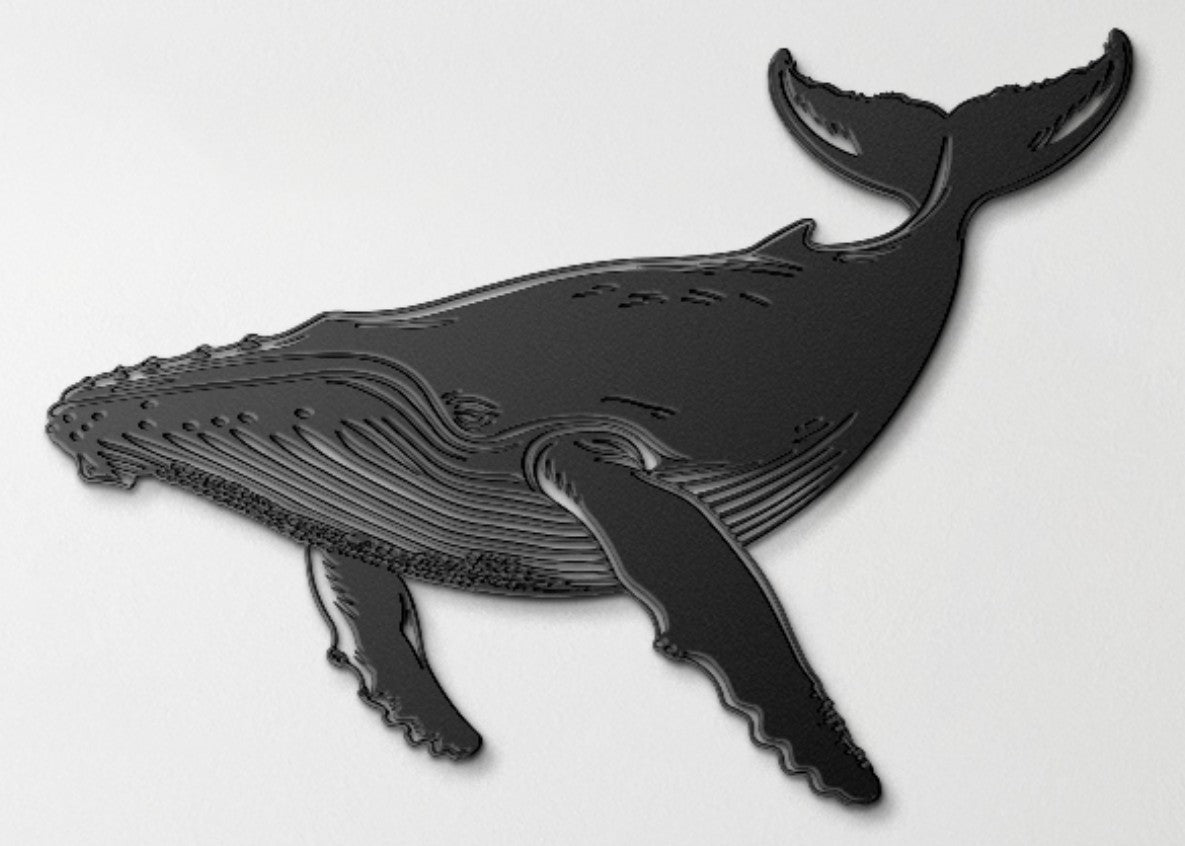 Whale Metal Wall Art – Nautical Steel Signs for Coastal &amp; Ocean Lovers