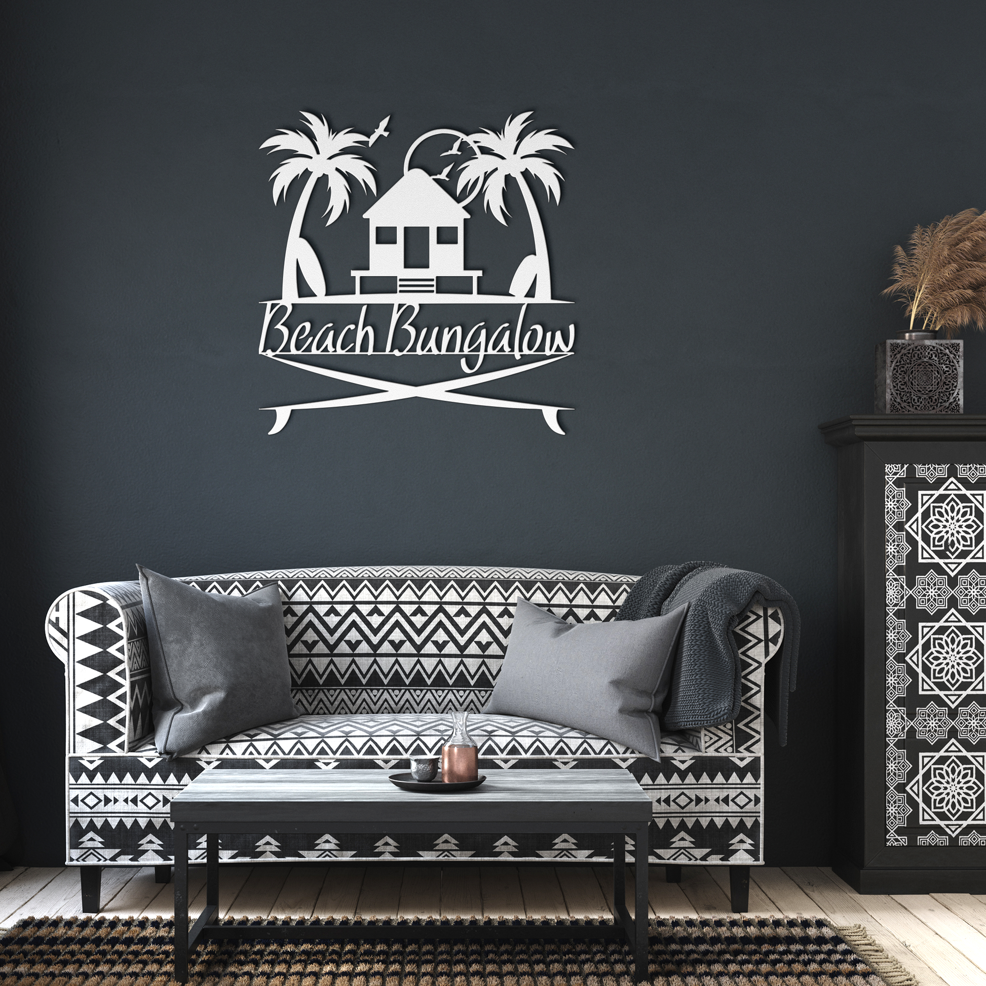 Beach_Bungalow_Die-Cut_Metal_Sign__A__White_Dark_Living_Room_Mockup.png