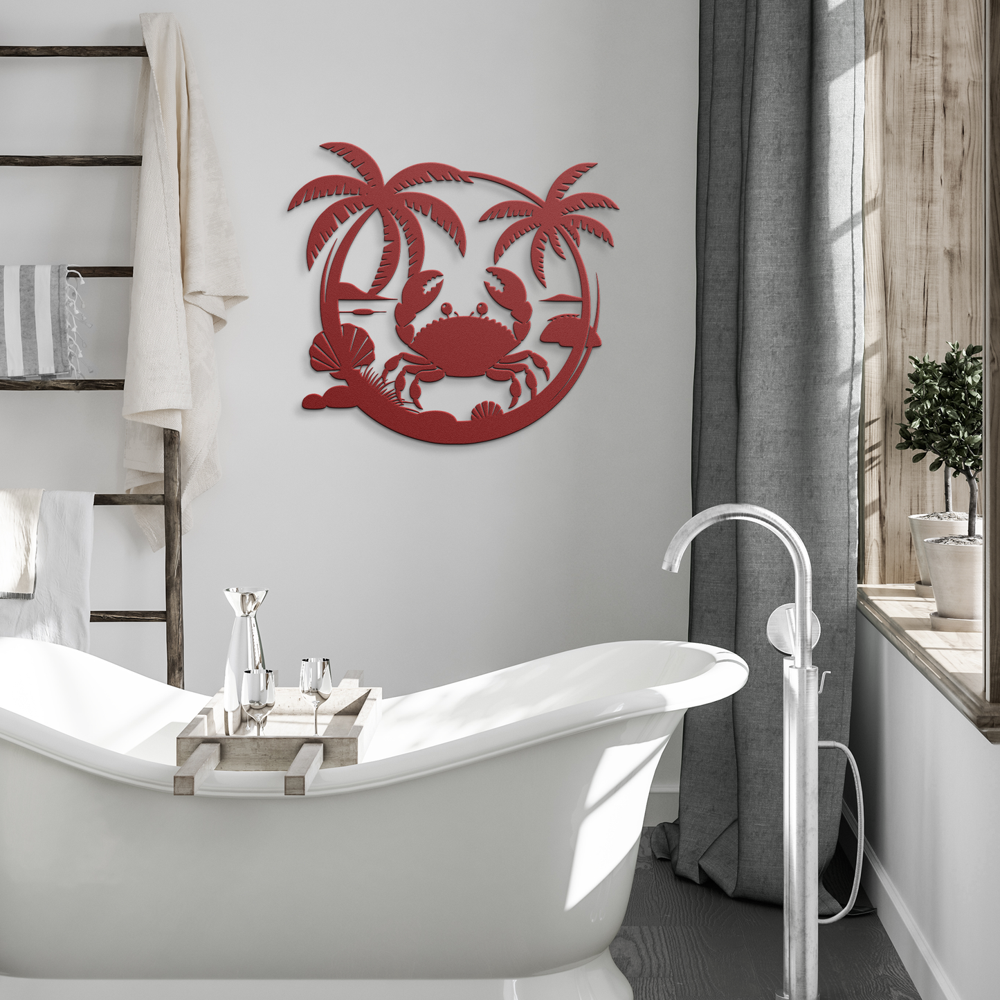 Coastal_Crab_Metal_Wall_Art__Nautical_Red_Modern_Bathroom_Mockup.png