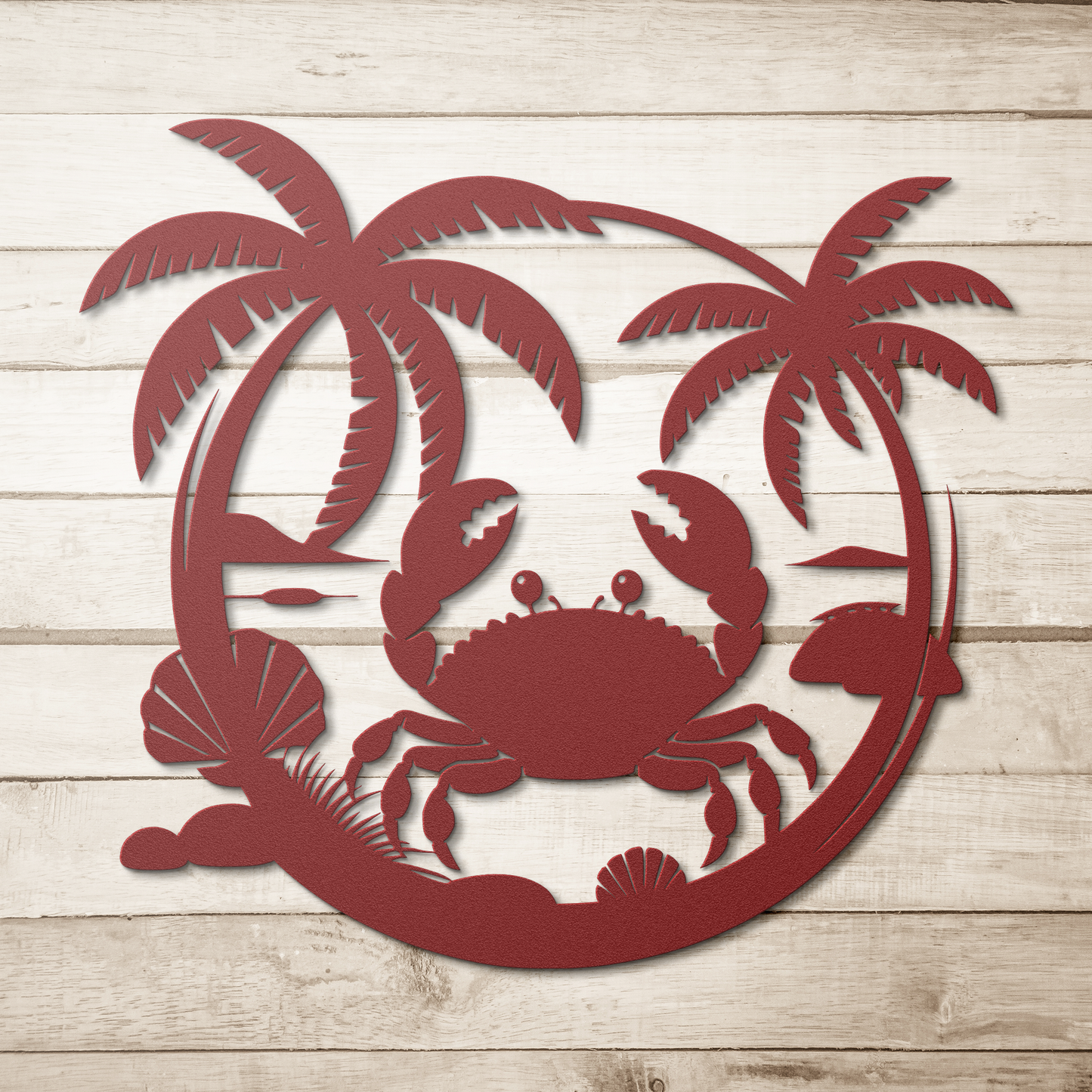Coastal_Crab_Metal_Wall_Art__Nautical_Red_Simple_Wood_BKGD_Mockup.png