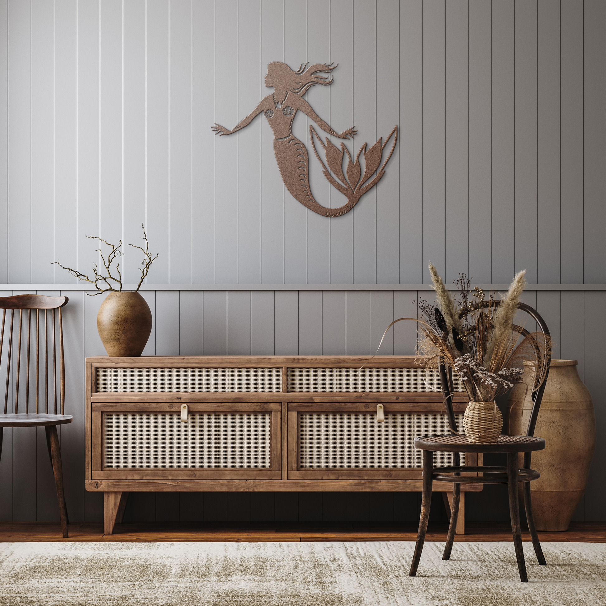 Compass_Rose_Metal_Wall_Art__Nautical_Copper_Rustic_Hallway_Mockup.png