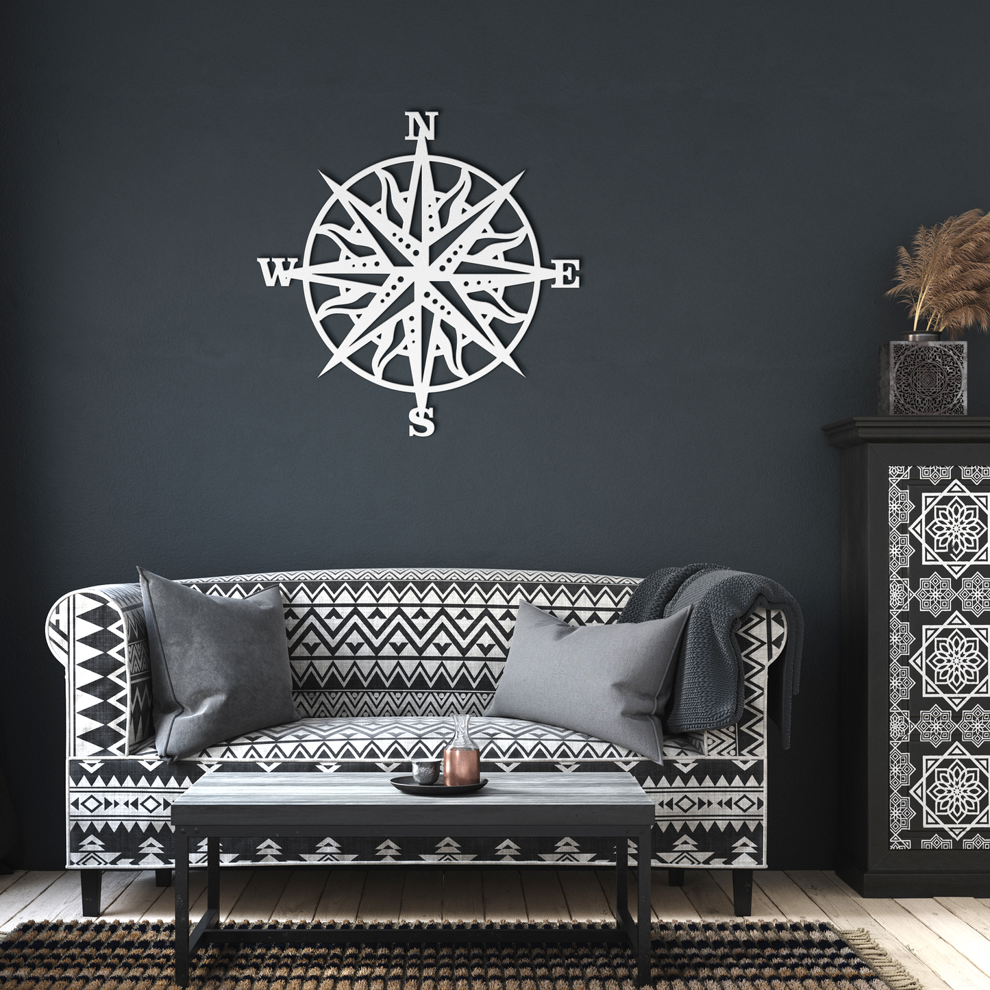 Compass_Rose_Metal_Wall_Art__Nautical_White_Dark_Living_Room_Mockup.png