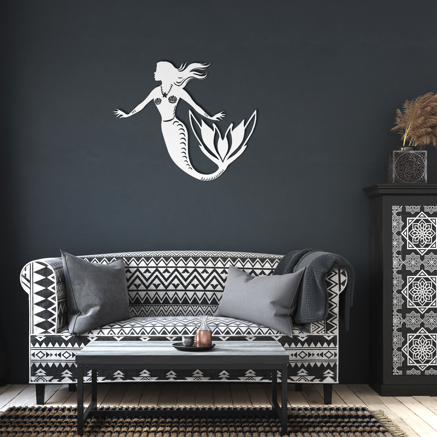 Compass_Rose_Metal_Wall_Art__Nautical_White_Dark_Living_Room_Mockup.png