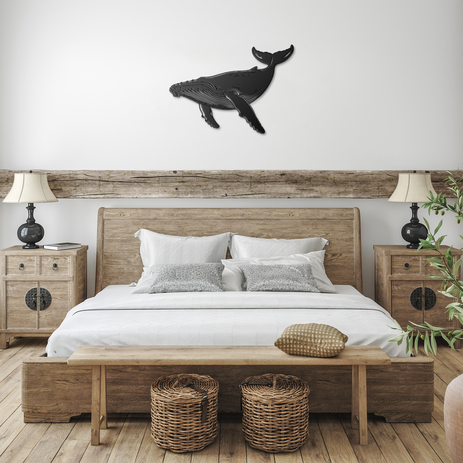 Humpback_Whale_Metal_Wall_Art__Coasta_Black_Farmhouse_Bedroom_Mockup.png
