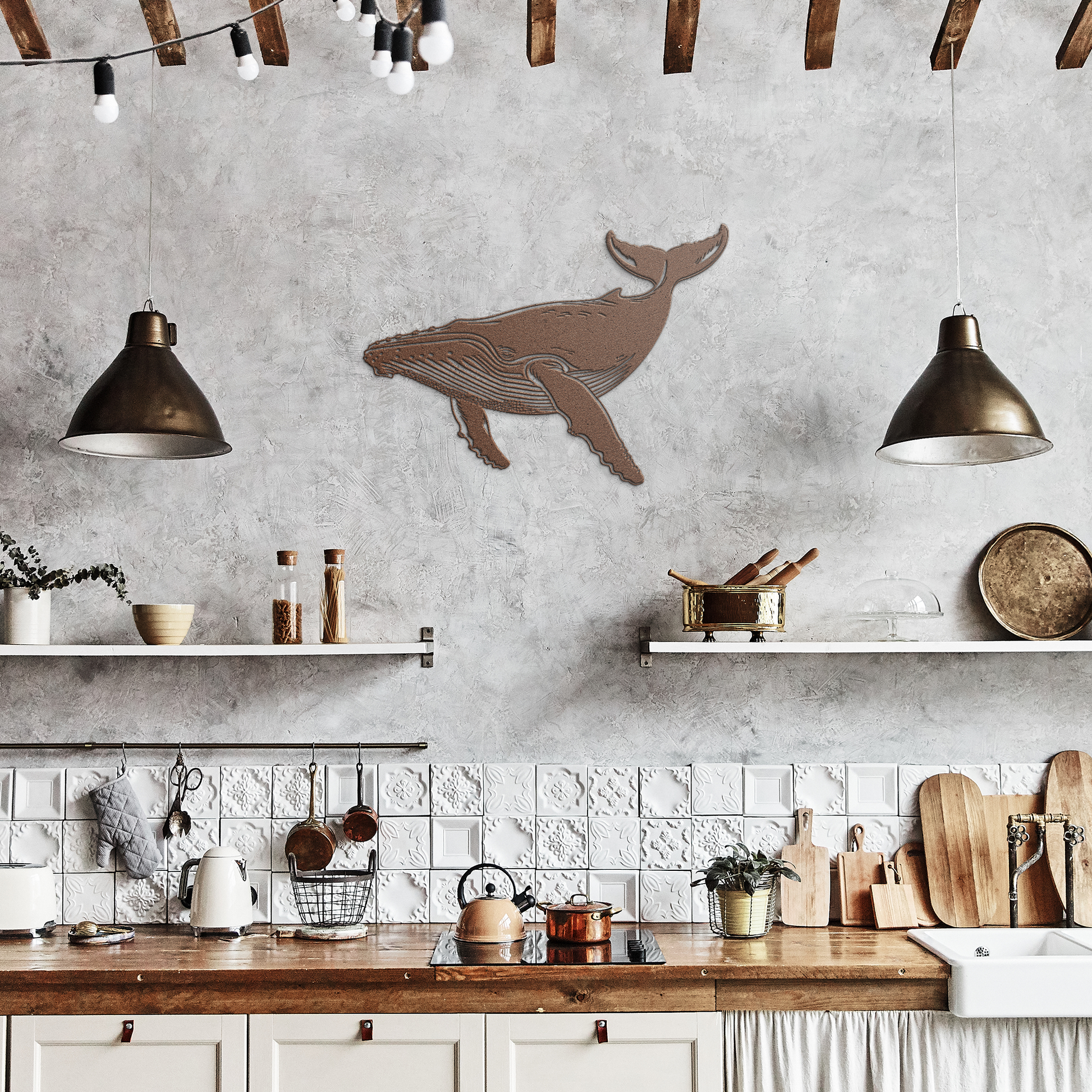 Humpback_Whale_Metal_Wall_Art__Coasta_Copper_Rustic_Kitchen_Mockup.png