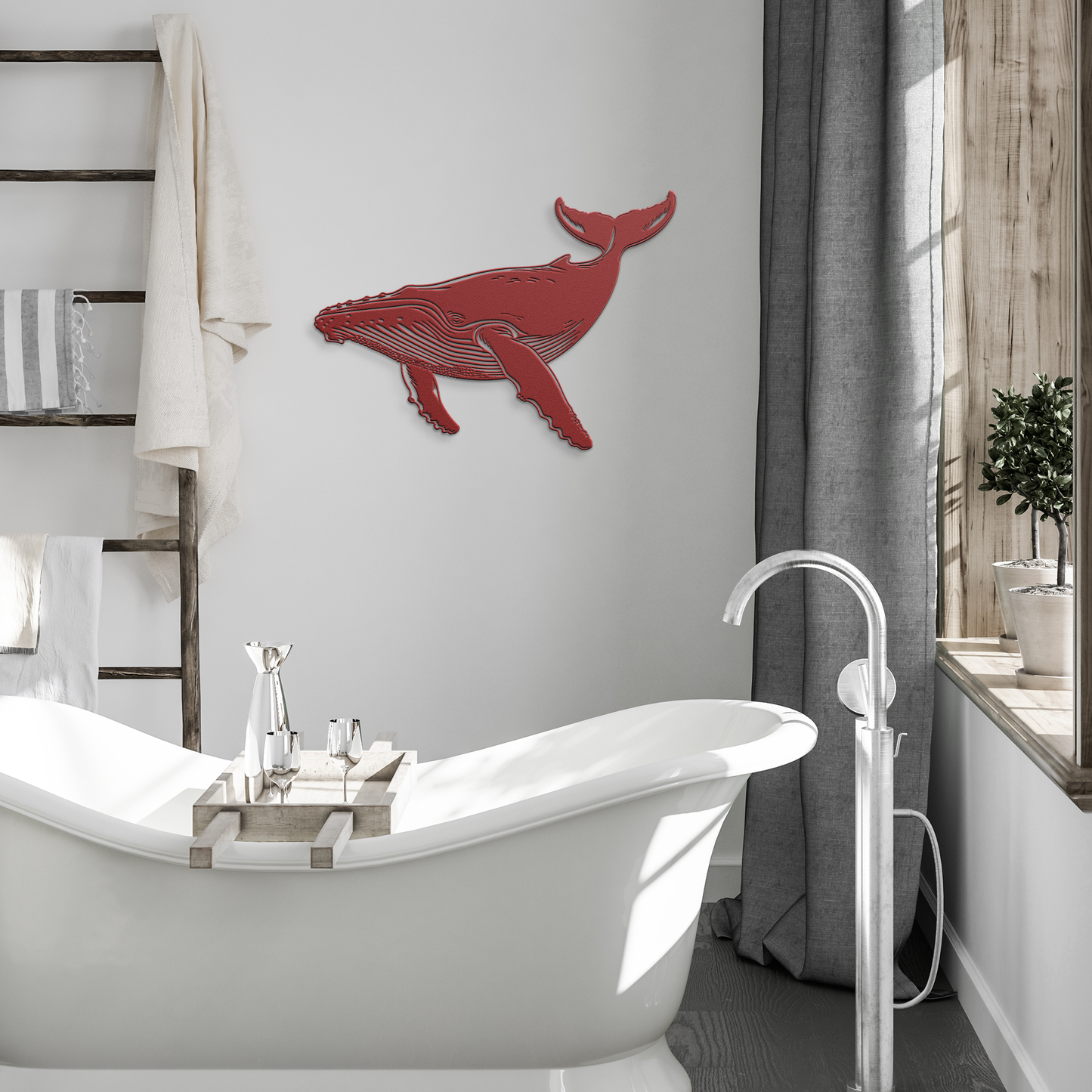 Humpback_Whale_Metal_Wall_Art__Coasta_Red_Modern_Bathroom_Mockup.png