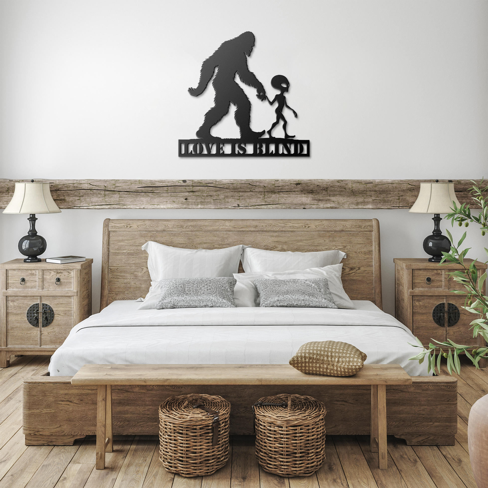Love_is_Blind_Bigfoot__Alien_Metal_Wa_Black_Farmhouse_Bedroom_Mockup.png