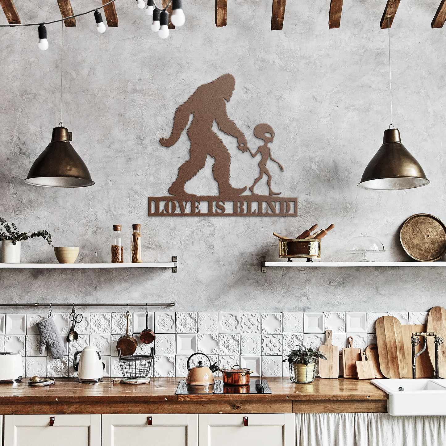 Love_is_Blind_Bigfoot__Alien_Metal_Wa_Copper_Rustic_Kitchen_Mockup.png