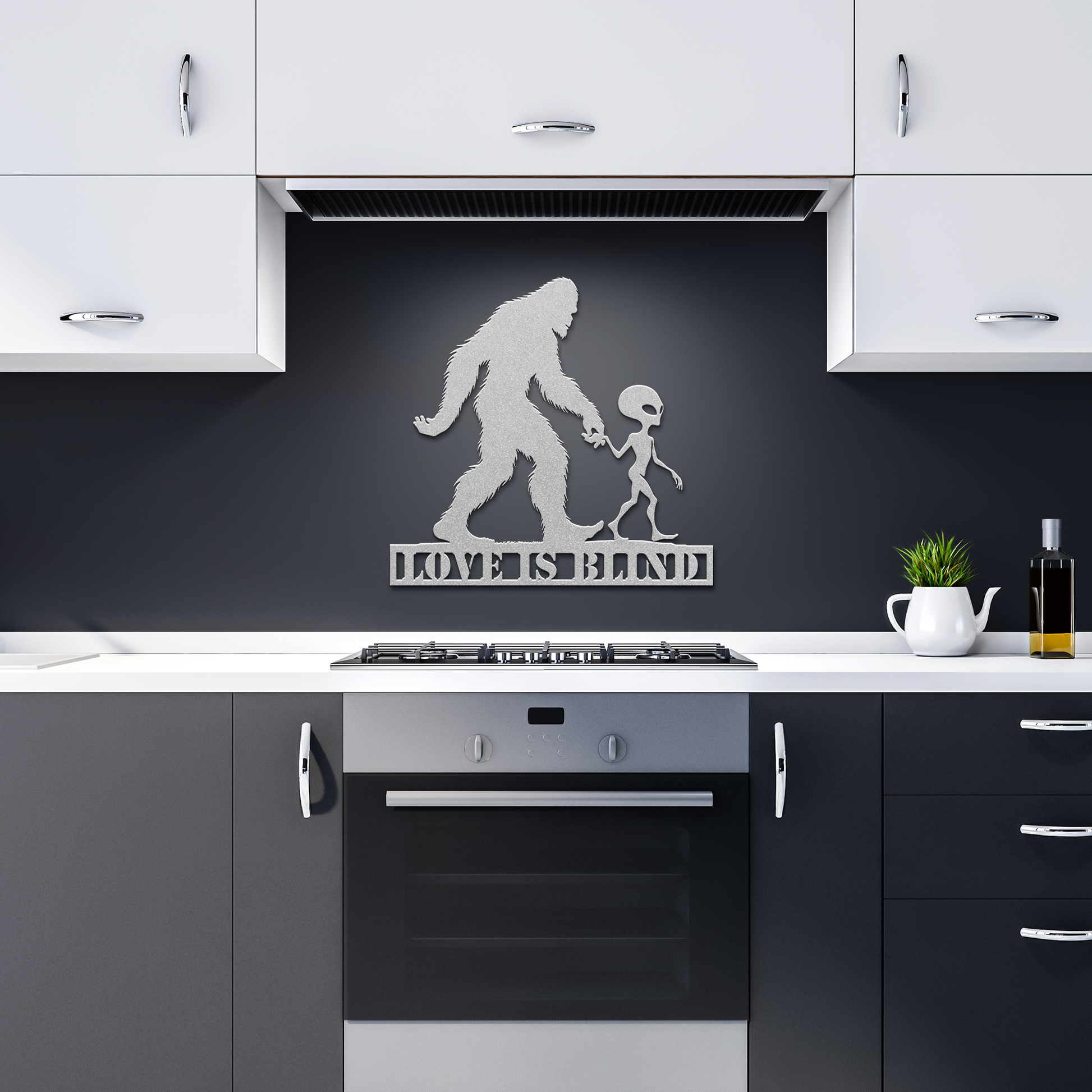 Love_is_Blind_Bigfoot__Alien_Metal_Wa_Silver_Dark_Kitchen_Mockup.png