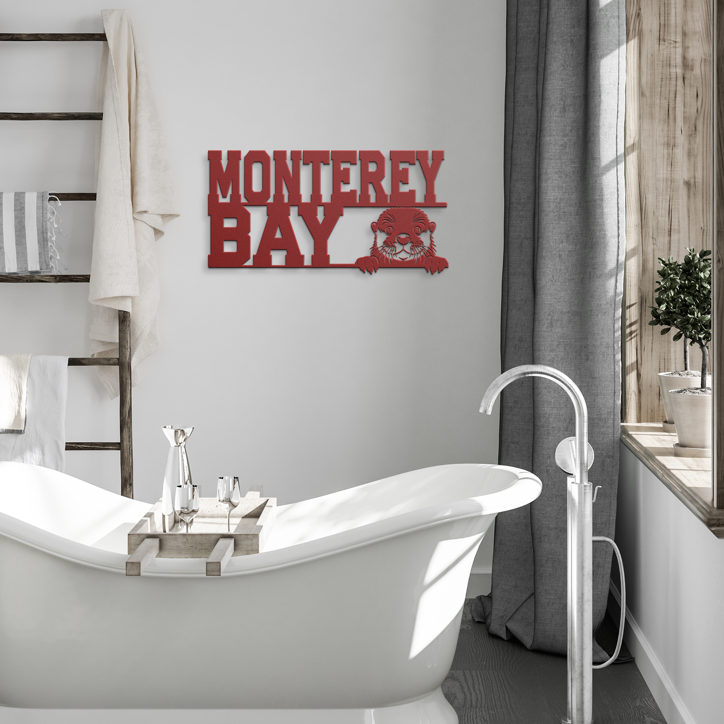 Monterey_Bay_Otter_Metal_Wall_Art__Cu_Red_Modern_Bathroom_Mockup.png