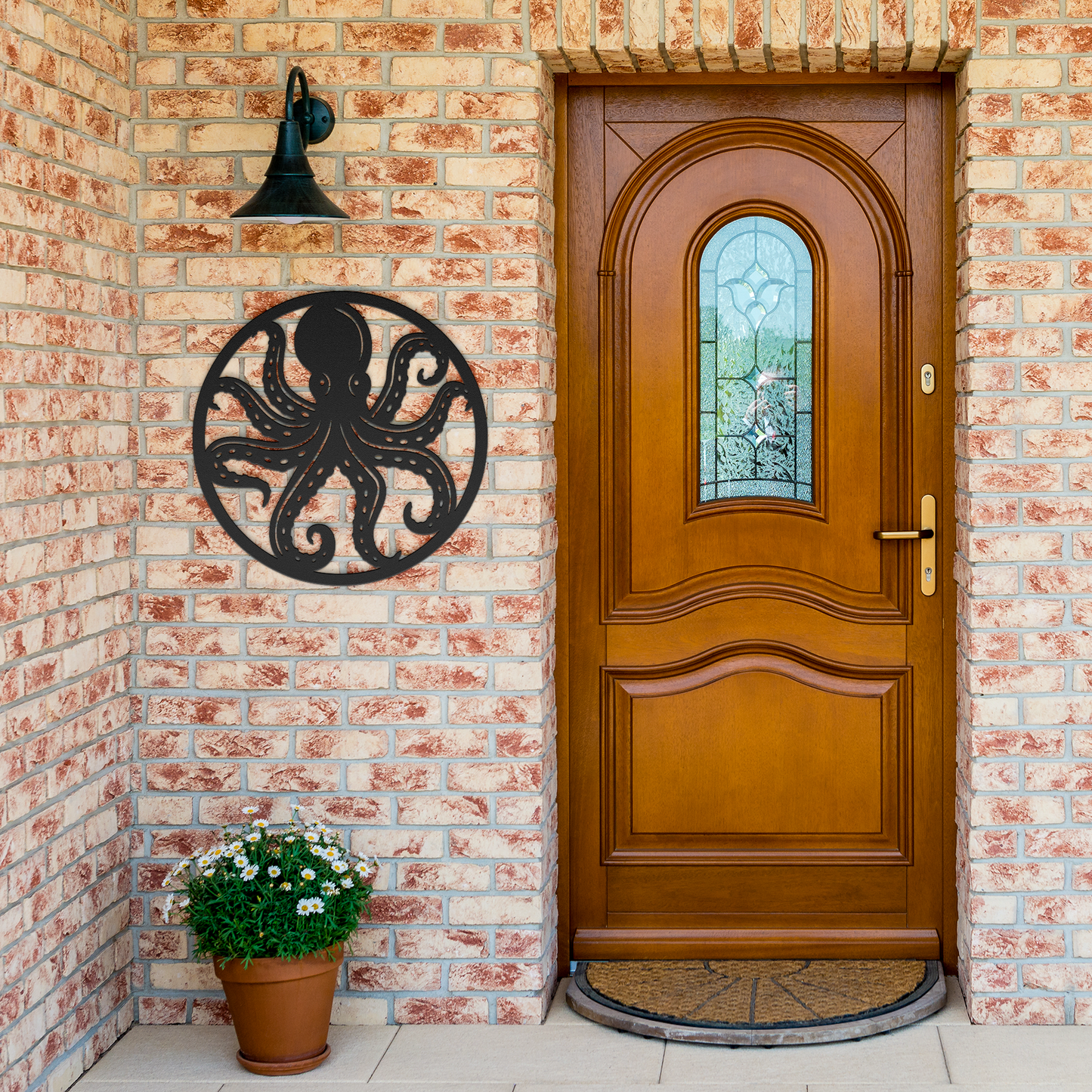 Octopus_Metal_Wall_Art__Coastal_Nauti_Black_Brick_Entrance_Mockup.png