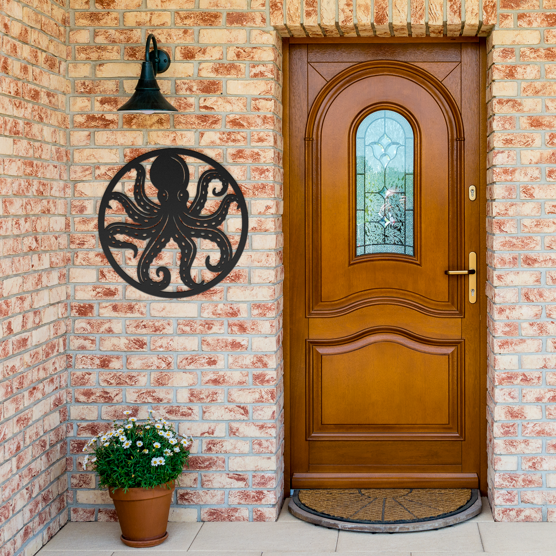 Octopus_Metal_Wall_Art__Coastal_Nauti_Black_Brick_Entrance_Mockup.png