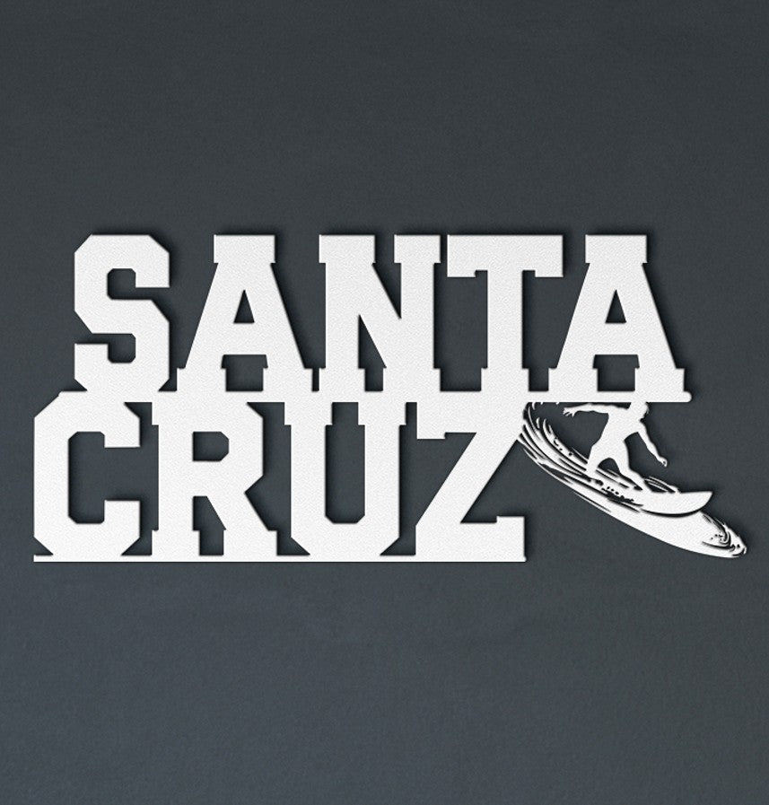 Santa Cruz Surfer Metal Wall Art