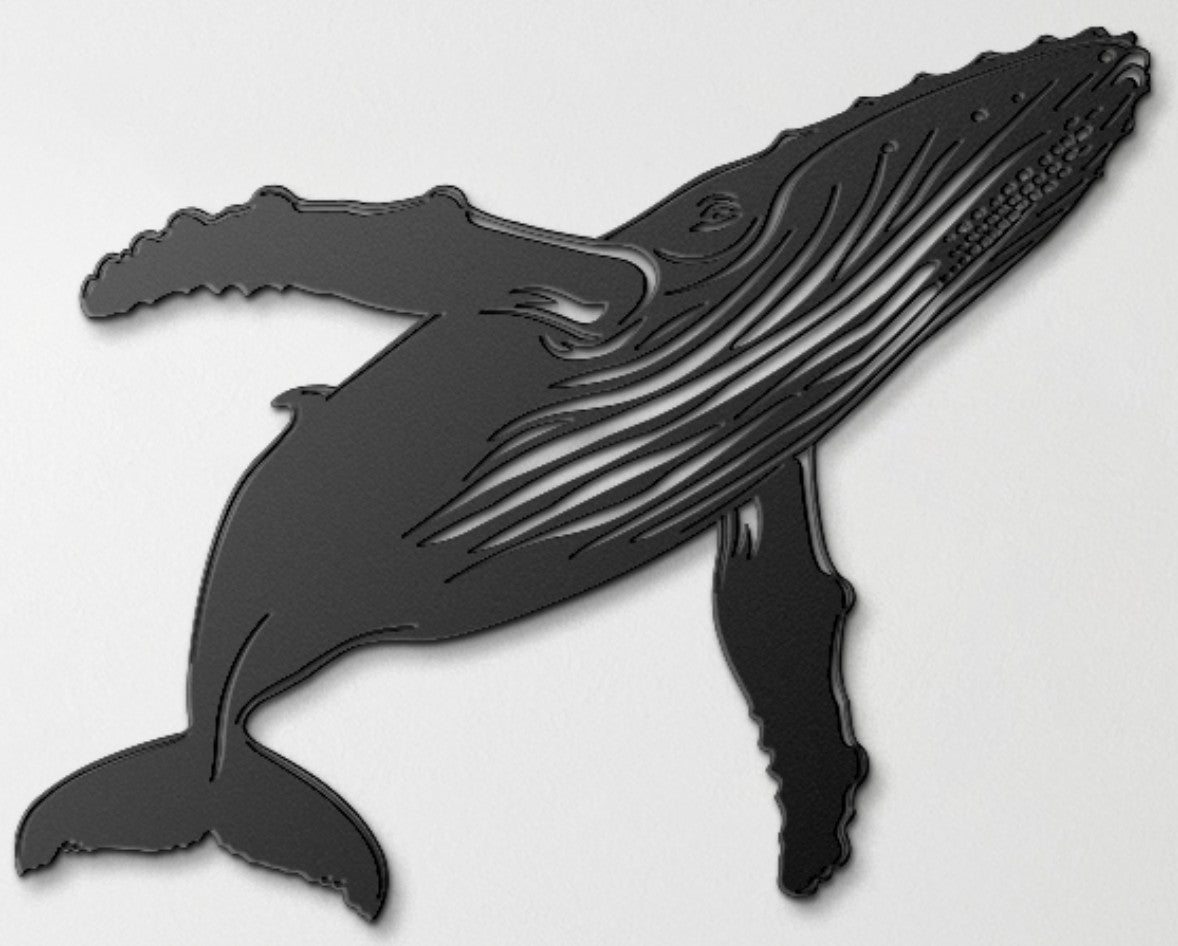 Majestic Whale Metal Wall Art – Coastal Nautical Steel Decor for Home & Outdoors