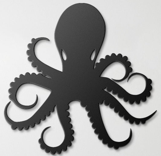 Bold Octopus Metal Wall Art – Nautical Coastal Steel Decor for Ocean Lovers