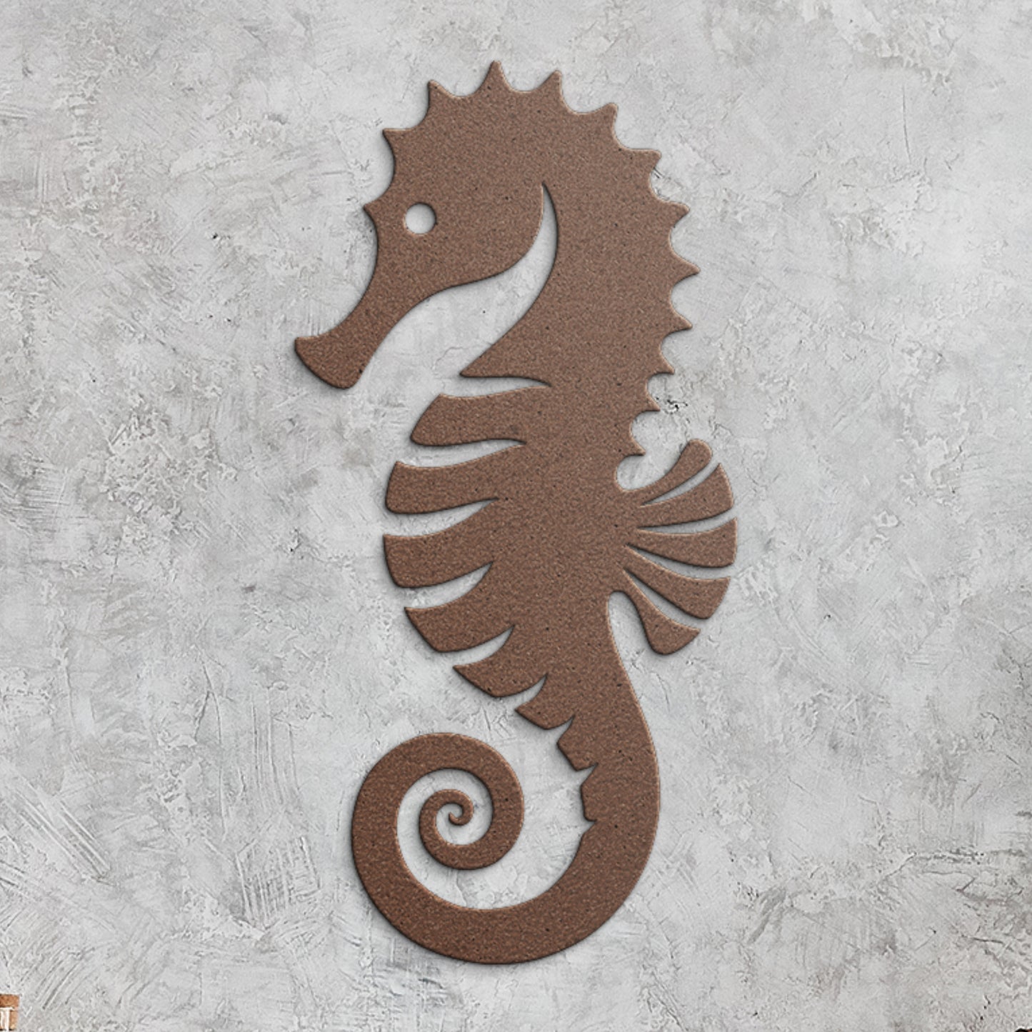 Seahorse Metal Wall Art – Elegant Coastal & Nautical Steel Decor