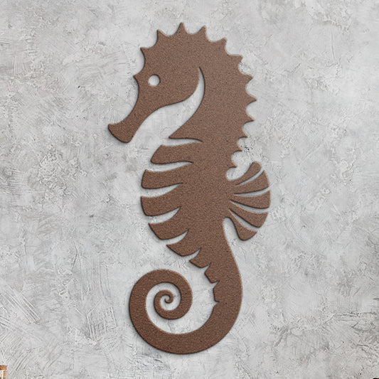 Seahorse Metal Wall Art – Elegant Coastal & Nautical Steel Decor