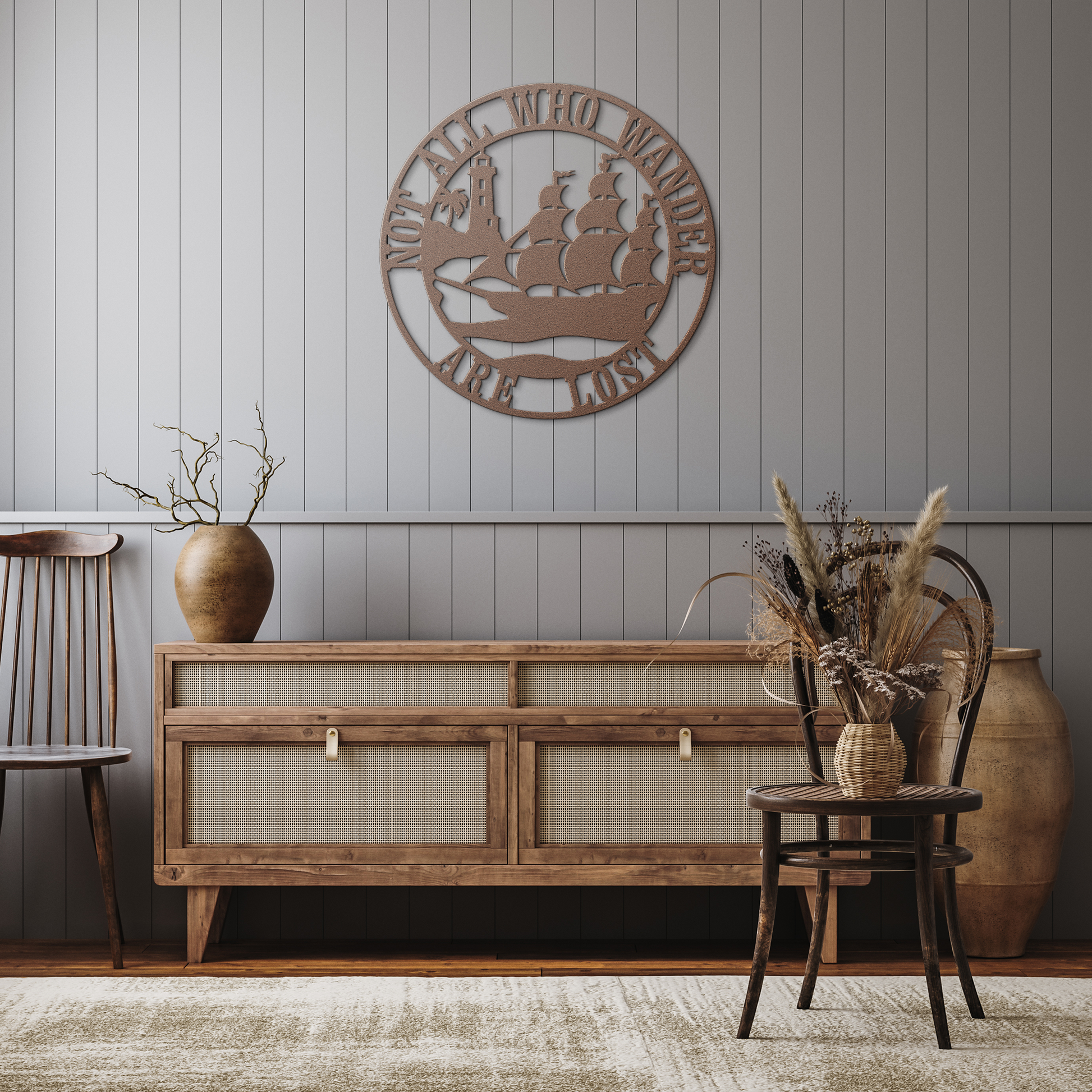 Tall_Ship_Metal_Wall_Art__Not_All_Wh_Copper_Rustic_Hallway_Mockup.png